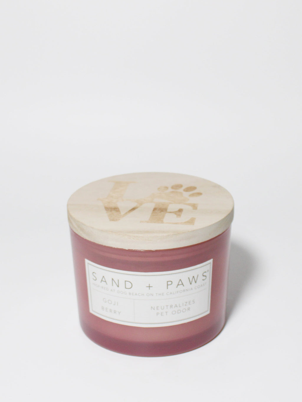 Cozy Sand + Paws Goji Berry 12 oz scented candle