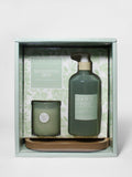 Decorative Eucalyptus Mint Hand Soap & Candle Set