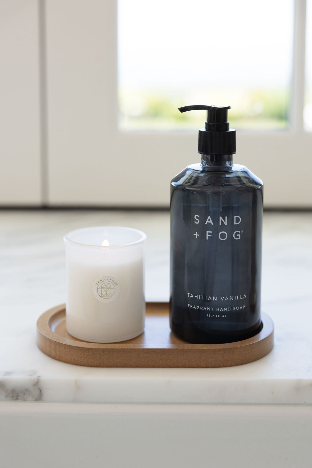 Decorative Tahitian Vanilla Hand Soap & Candle Set
